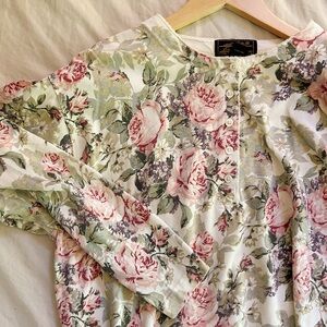 Vintage Eddie Bauer Floral Henley